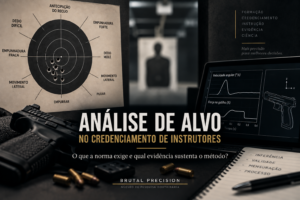 Análise de alvo no credenciamento de Instrutores de Armamento e Tiro, com representação de alvo, biomecânica do disparo e mensuração do processo.